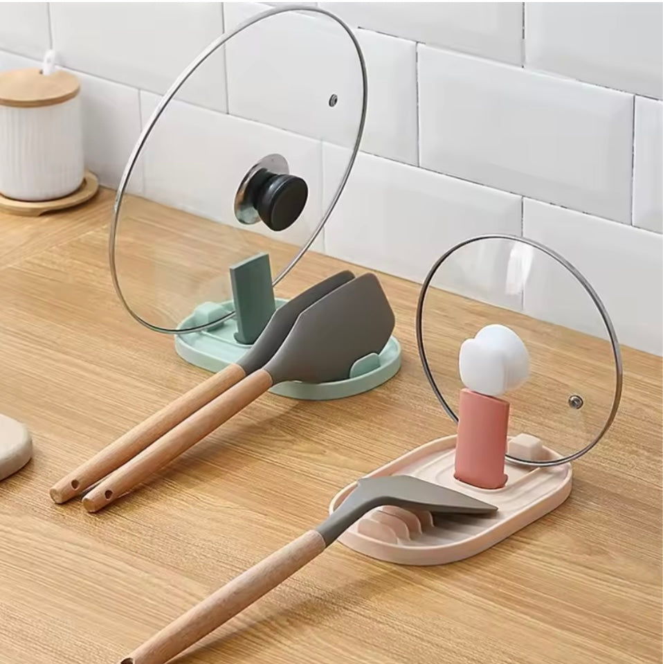 Porte-cuillère, couvercle en plastique, outils de cuisine